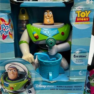Disney Buzz Lightyear Bubble Blower Figure - Green, White & Blue